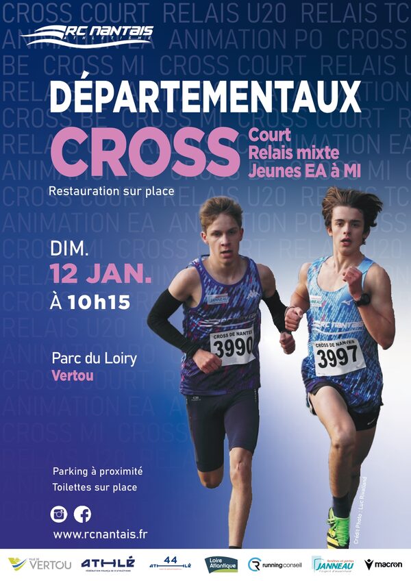 Affiche de la compétition Chpts Départ.de Cross Court et Cross Relais U18 et +
