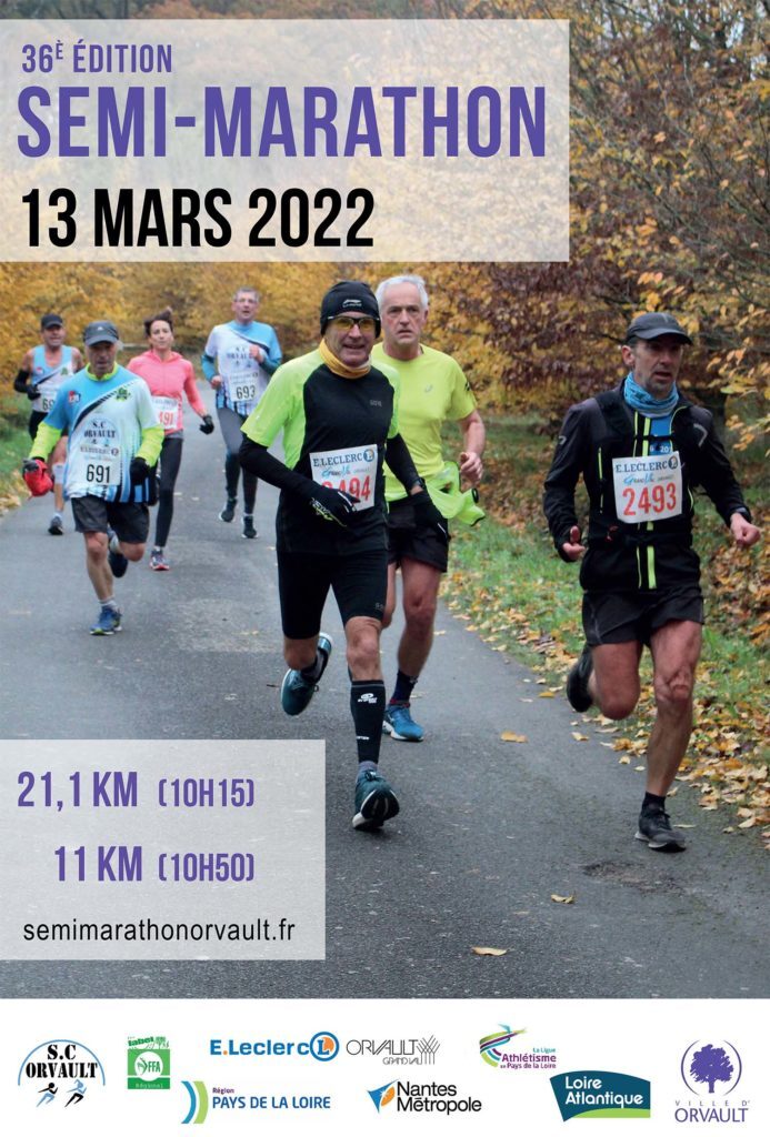 Affiche de la compétition Semi-marathon de la ville d'Orvault