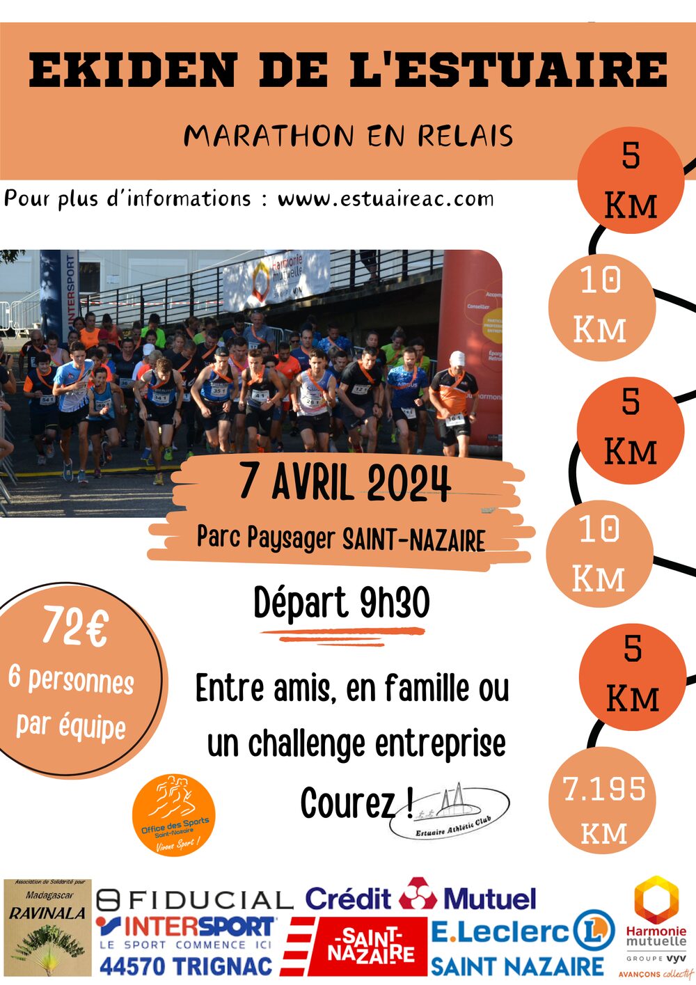 Affiche de la compétition EKIDEN DE L'ESTUAIRE