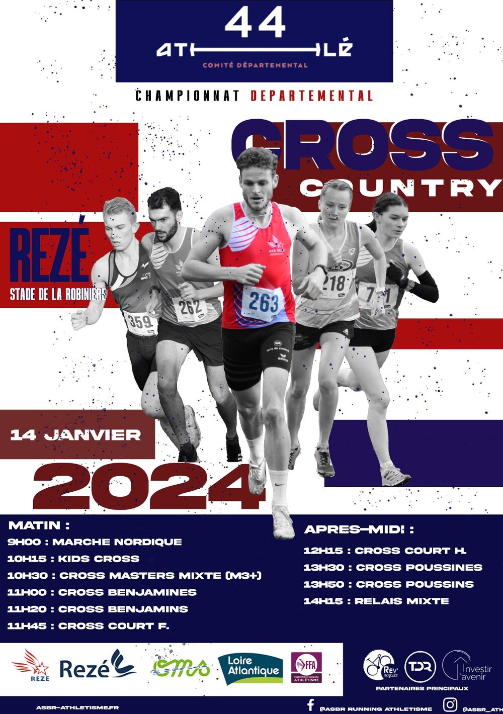 Affiche de la compétition Chpts Départ.de Cross Court et Cross Relais U18 et +