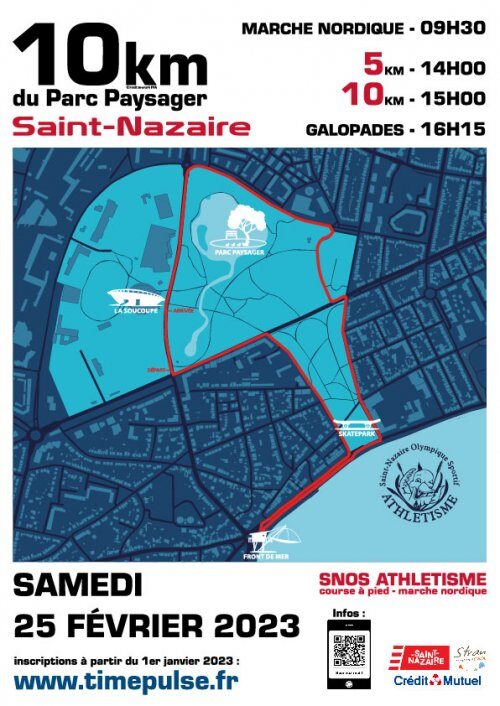 Affiche de la compétition 10 kms du parc paysager