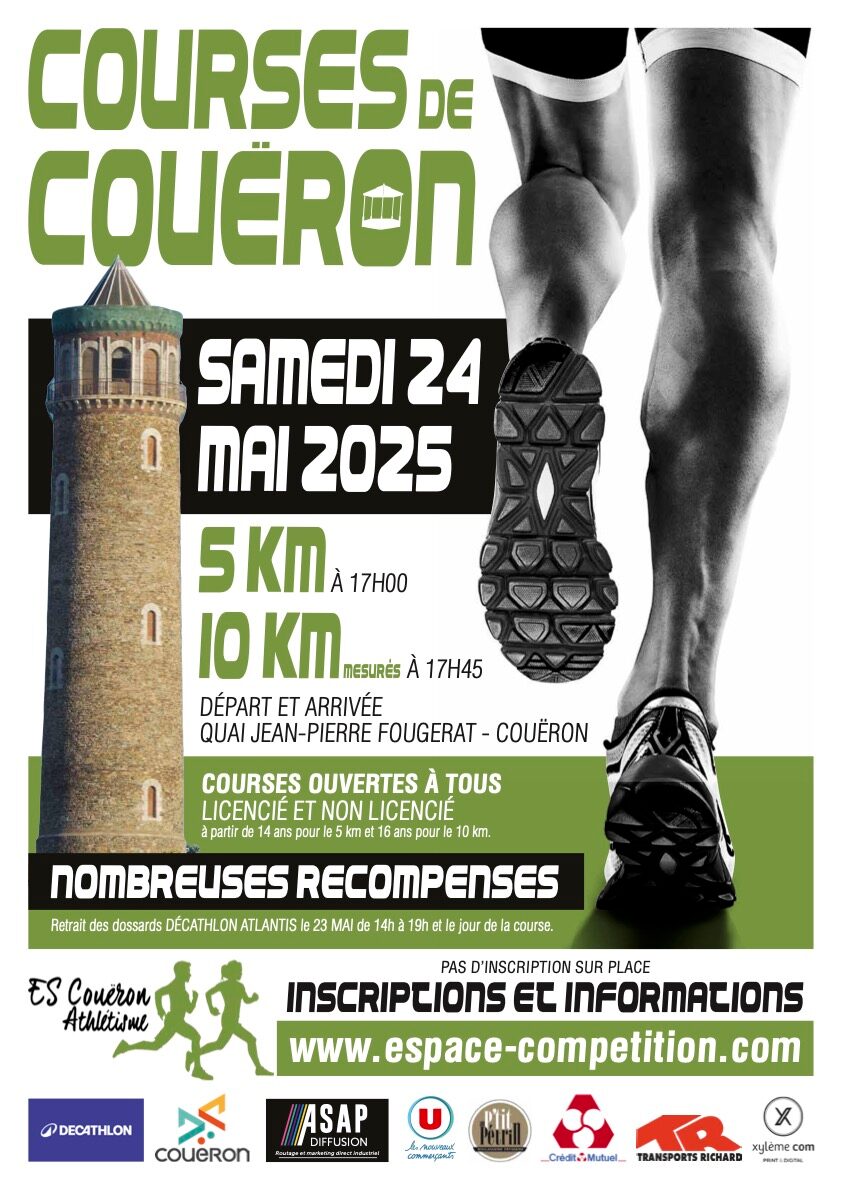 Affiche de la compétition 5 et 10 km de Couëron