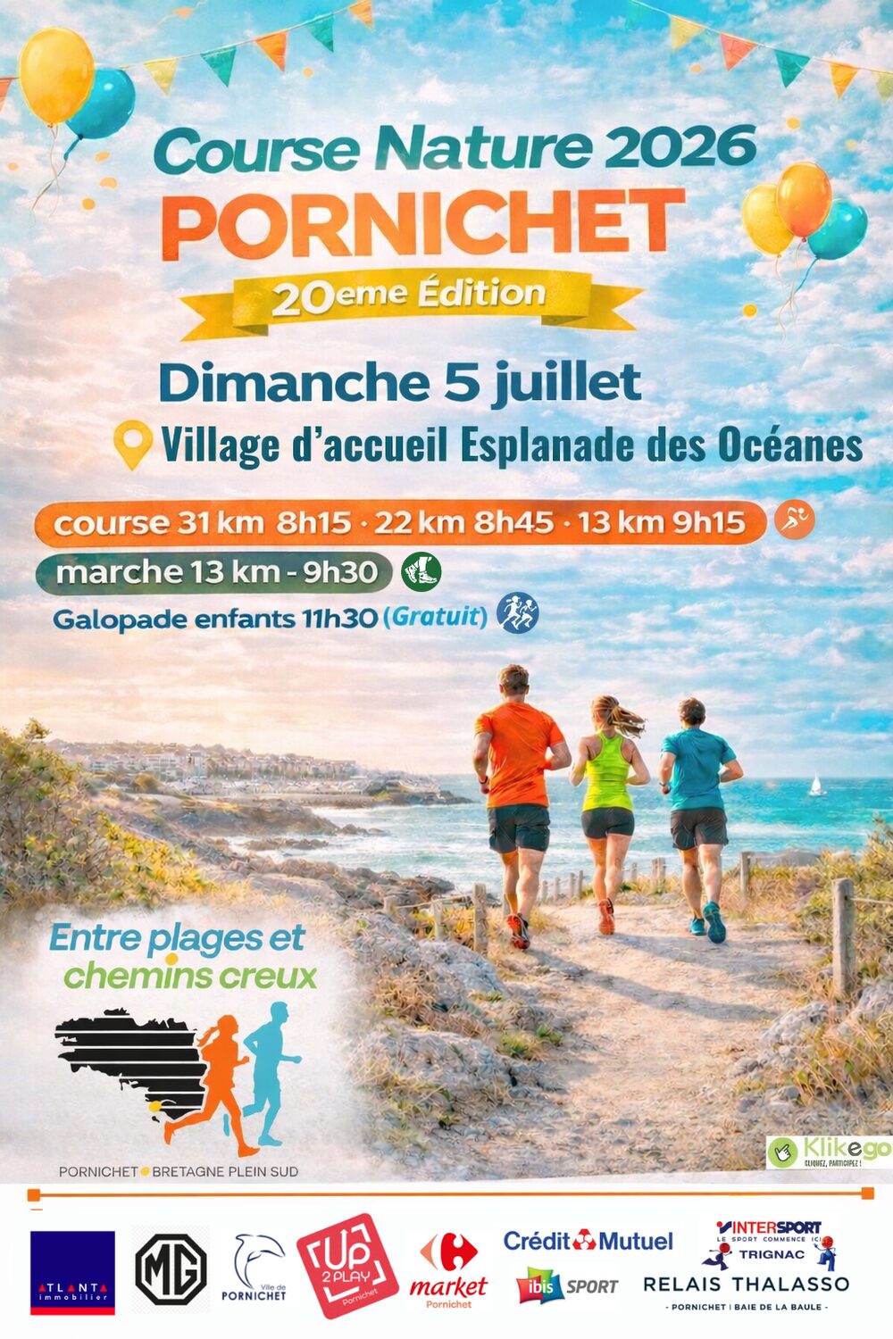 Affiche de la compétition Entre plages et chemins creux de Pornichet