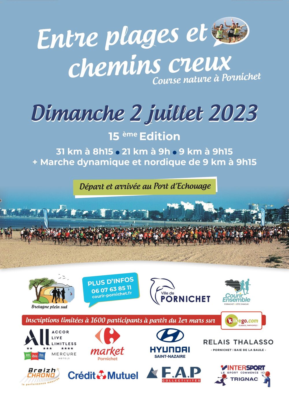 Affiche de la compétition Entre plages et chemins creux de Pornichet