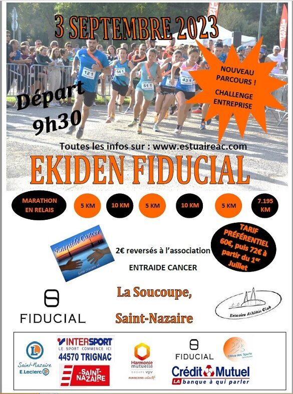 Affiche de la compétition Ekiden Fiducial de Saint-Nazaire