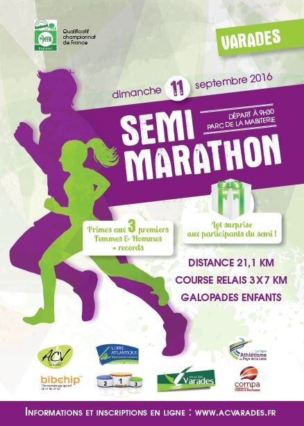 Affiche de la compétition Semi-marathon de Varades en Relais