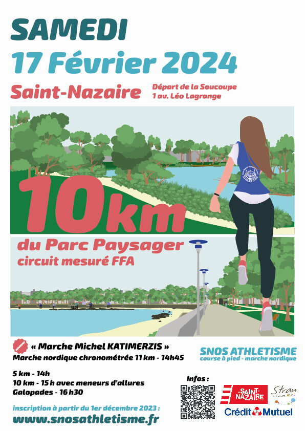 Affiche de la compétition 10 kms du parc paysager