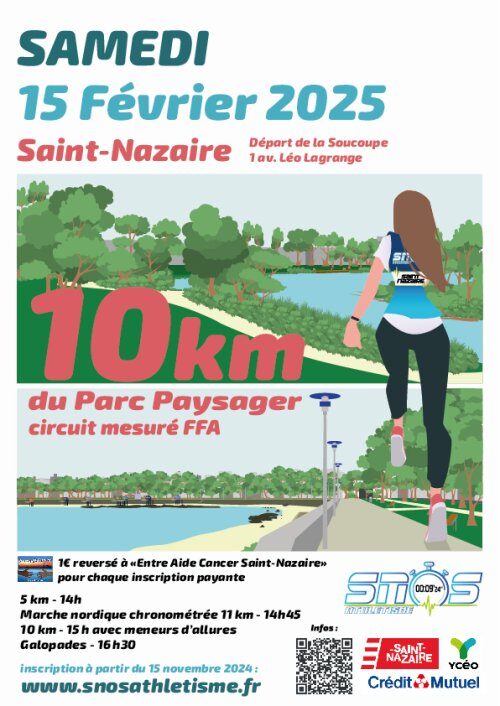 Affiche de la compétition 10 kms du parc paysager