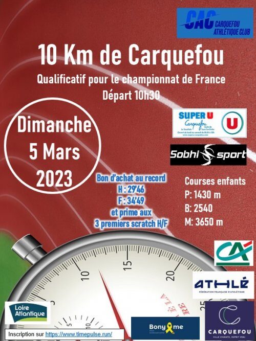 Affiche de la compétition 10km Carquefou