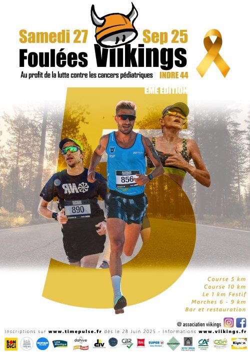 Affiche de la compétition Foulées Viikings 5 et 10 km