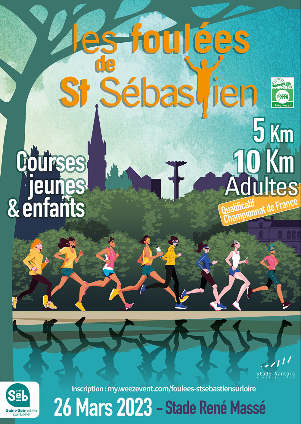 Affiche de la compétition Les Foulées de St Sébastien sur Loire