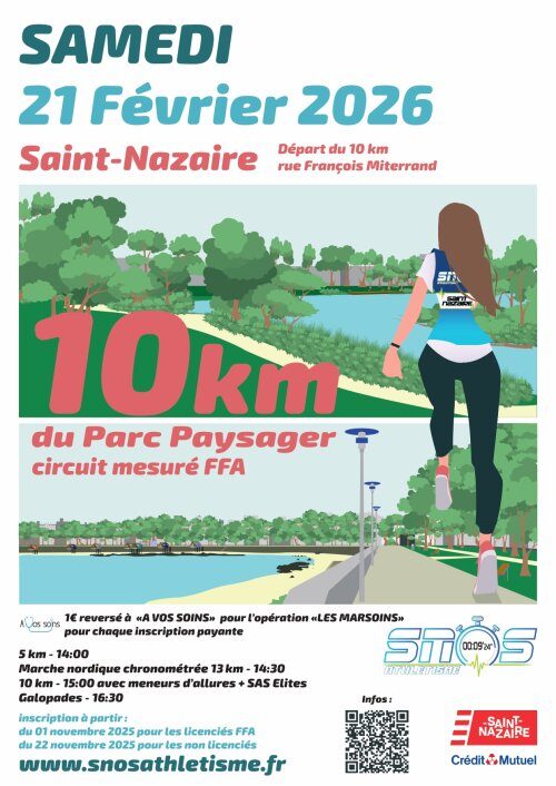 Affiche de la compétition 10 km du parc paysager
