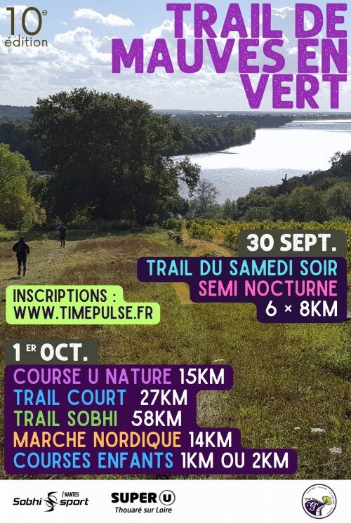 Affiche de la compétition Trail de Mauves en Vert