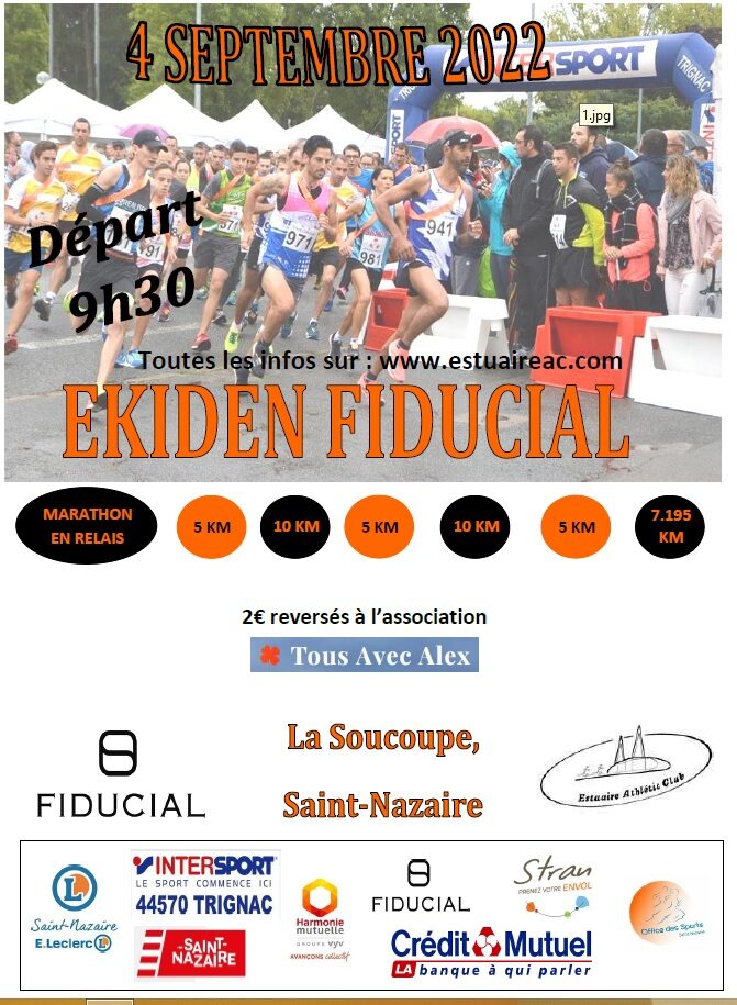 Affiche de la compétition Ekiden Fiducial de Saint-Nazaire