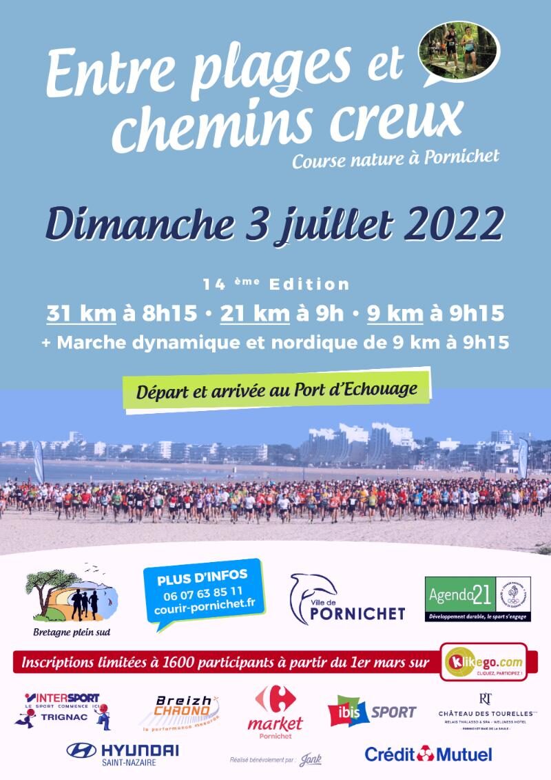 Affiche de la compétition Entre plages et chemins creux de Pornichet