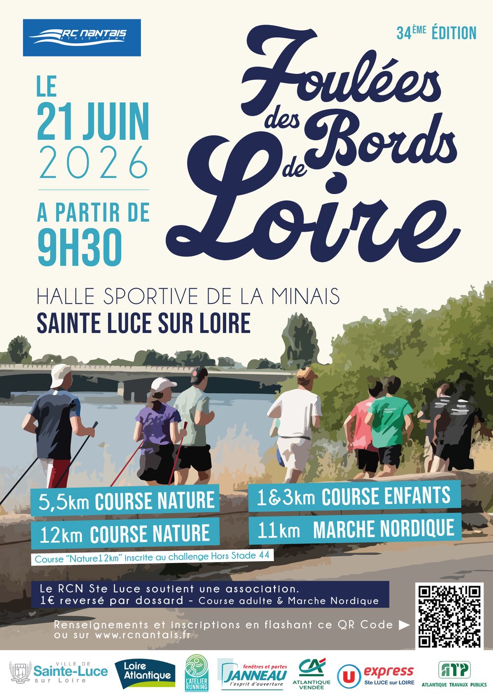 Affiche de la compétition Foulées des Bords de Loire