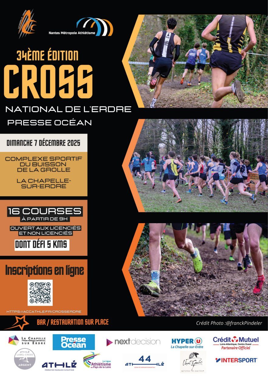 Affiche de la compétition Cross National de L'Erdre