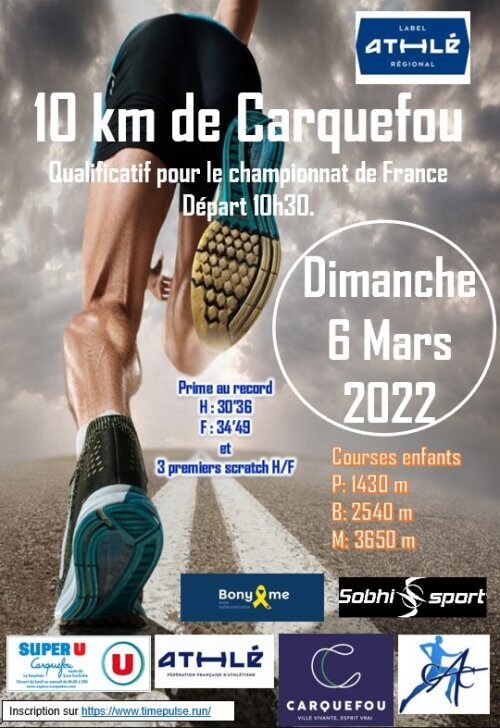 Affiche de la compétition 10 km de Carquefou
