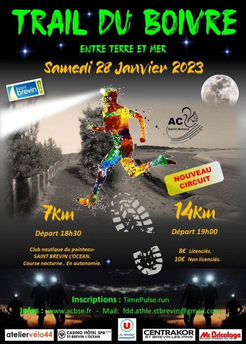 Affiche de la compétition Trail du Boivre entre Terre et Mer