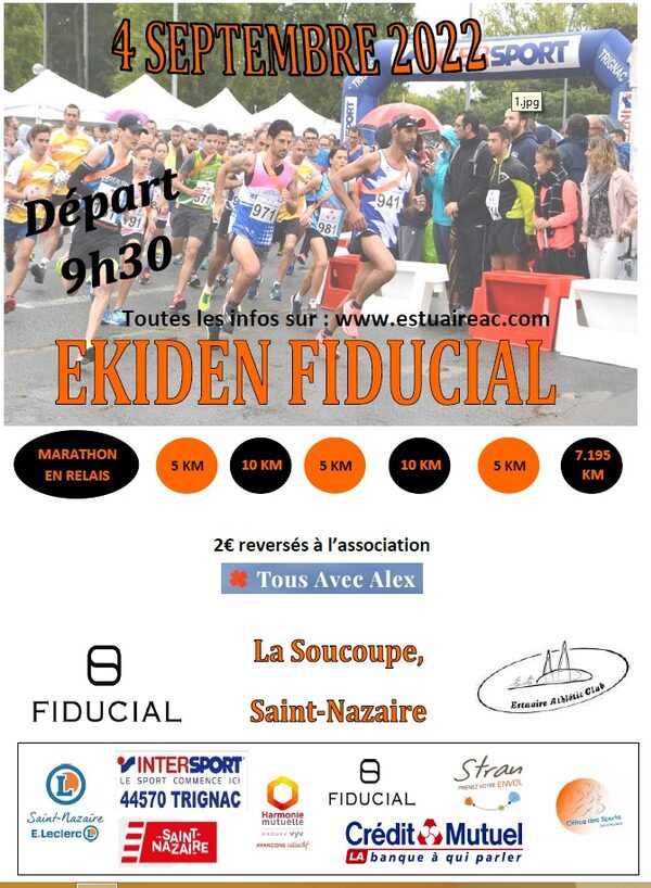 Affiche de la compétition Ekiden Fiducial de Saint-Nazaire