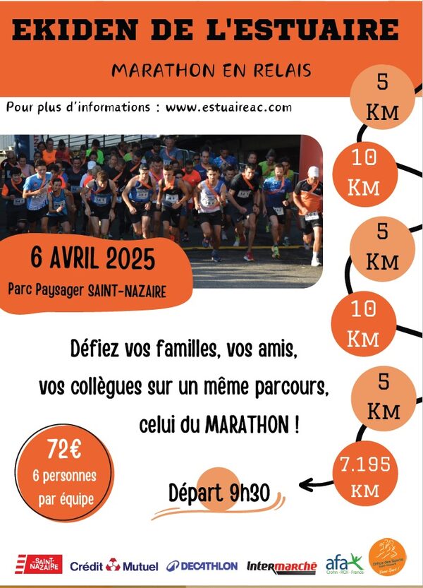 Affiche de la compétition Ekiden de l'Estuaire